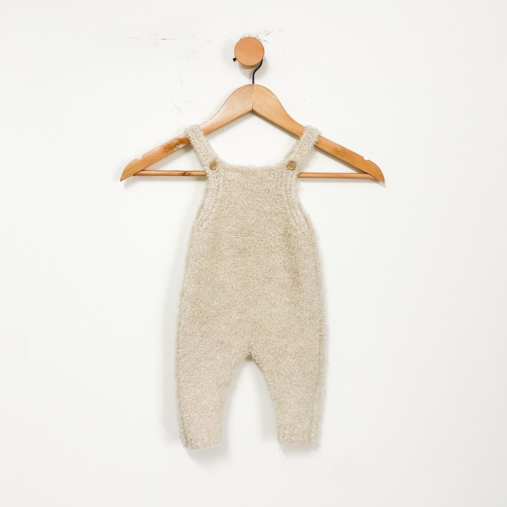Zara Kid's Sherpa Tan Dungarees overalls size 3-6 months